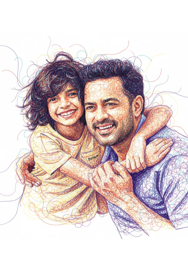 Scribble portrait example 4