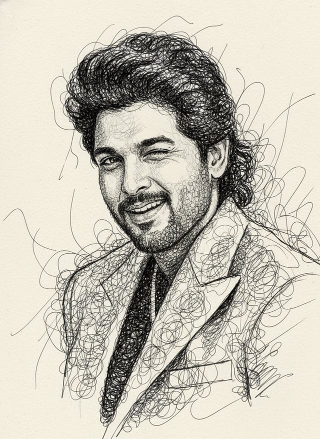 Scribble portrait example 5