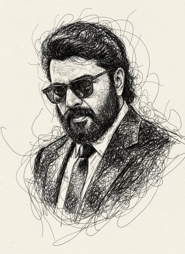 Scribble portrait example 7