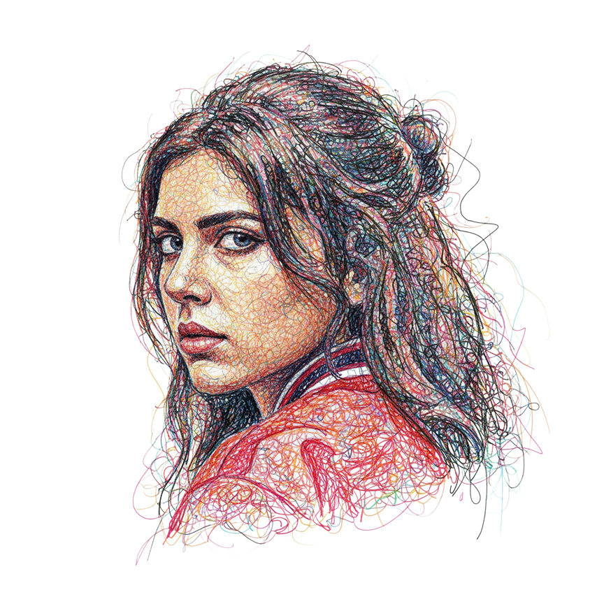Color scribble art result