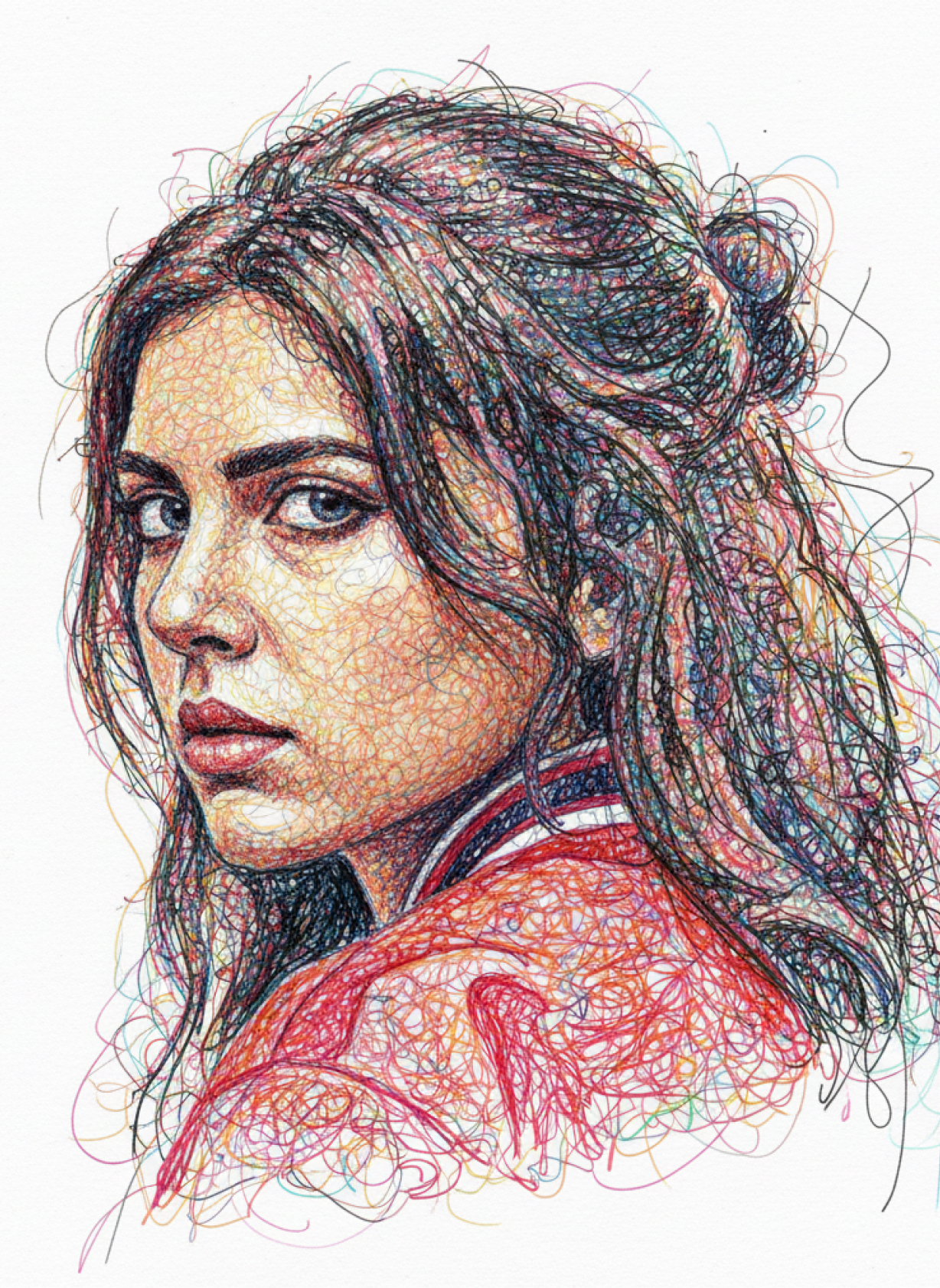 Gift scribble art example