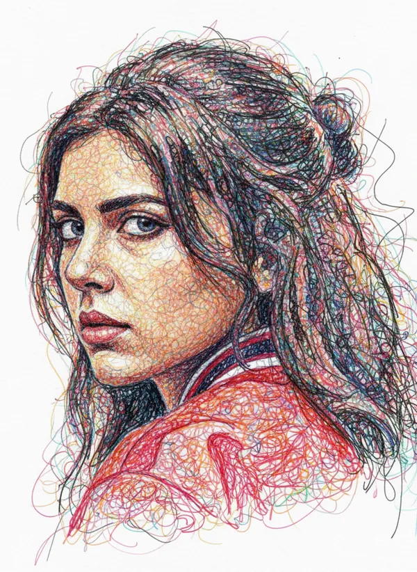 AI generated scribble portrait gift idea